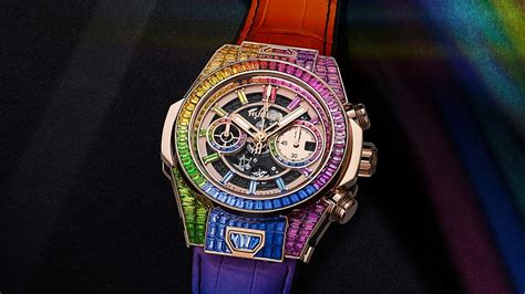 hublot rainbow diamond|men hublot diamond watches.